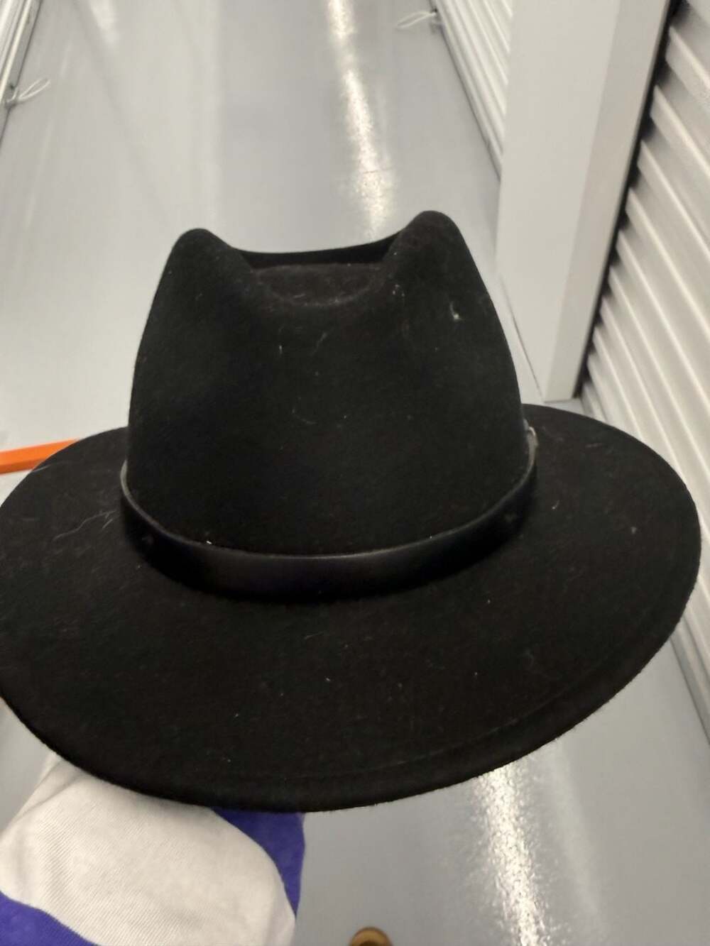 Brixton Messer Fedora Size XL Black Felt Hat